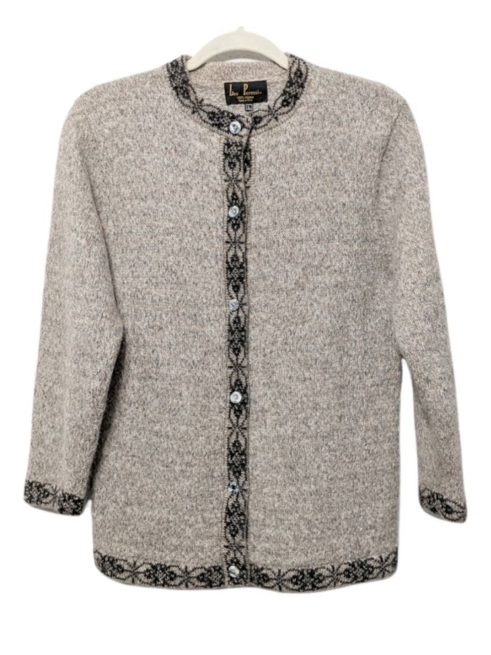 LEO PERESSI 100% Alpaca Wool Cardigan Sweater L
